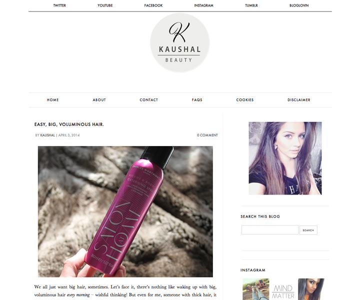 Top 10 Blogs Beauty, Fashion & Lifestyle Kaushal Beauty