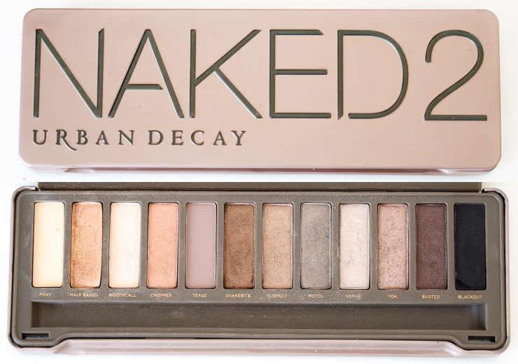 Urban Decay UD Palette Naked Naked2 comparison 