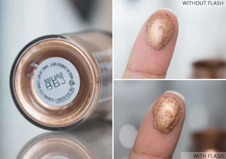 Mac Pigment in Rose Gold Review Swatches